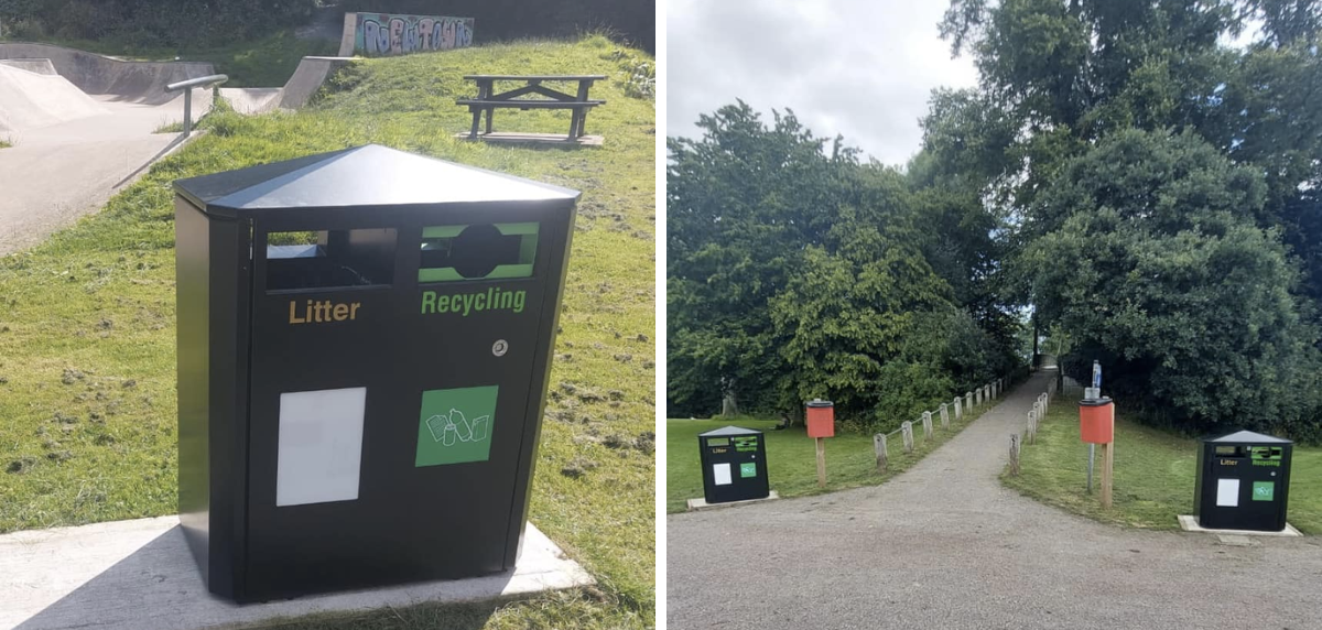 The image for New recycling bins arrive in Dolerw Park