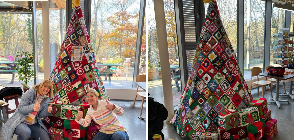 The image for Knit and Natter unveil their festive tree