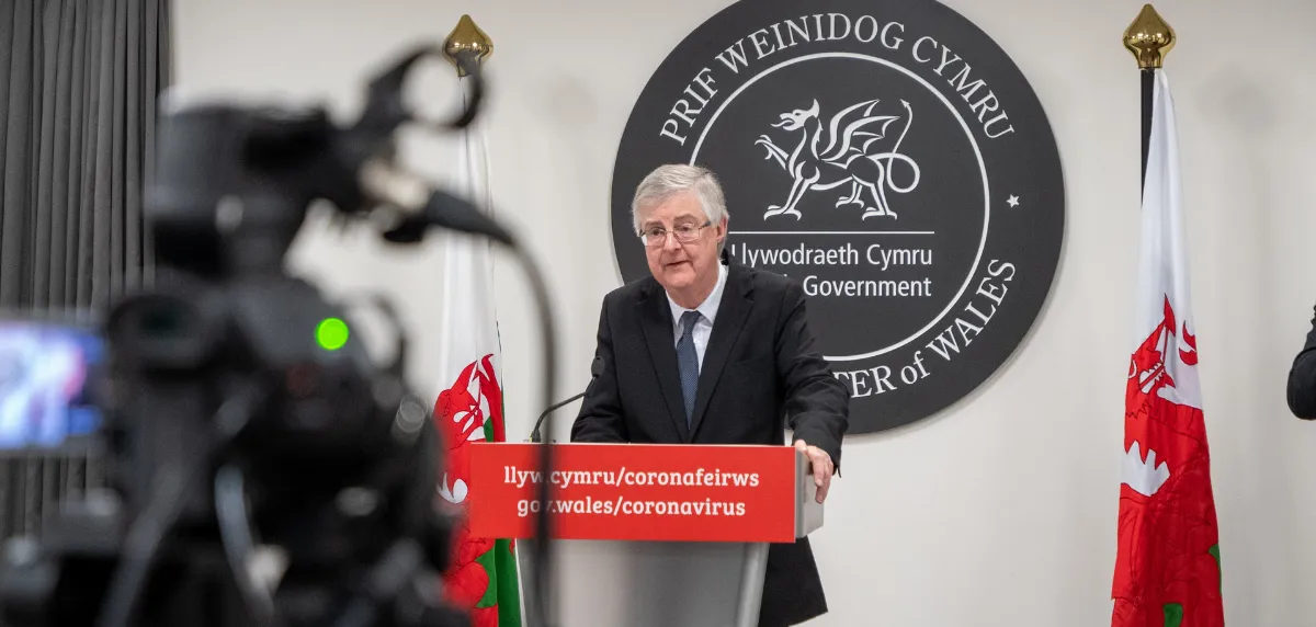 The image for Mark Drakeford confirms he will quit Senedd at next election